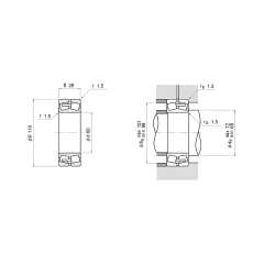 NSK 22212-EA-E4-C3 Oynak makaralı rulmanlar