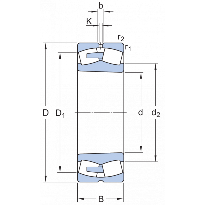 SKF 231/530CAK/C4 W33 Oynak Makaralı Rulmanlar (Dış Çap 870mm - Genişlik 272 mm)