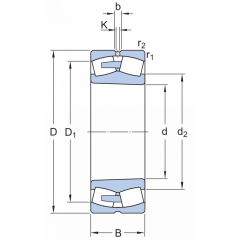 SKF 232/500CAK/C3 W33 Oynak Makaralı Rulmanlar (Dış Çap 920mm - Genişlik 336 mm)