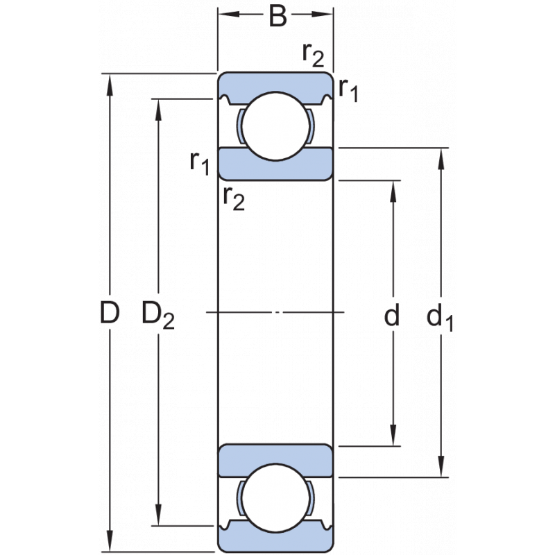 SKF 6315 /VA201 Sabit Bilyalı Rulmanlar (Dış Çap 160mm - Genişlik 37 mm)