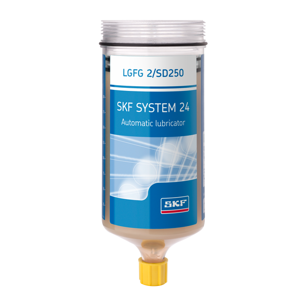 SKF LGFG 2/SD250NB Refill cartridge grease filled, without battery for Electro-mechanical cabled single point lubricator