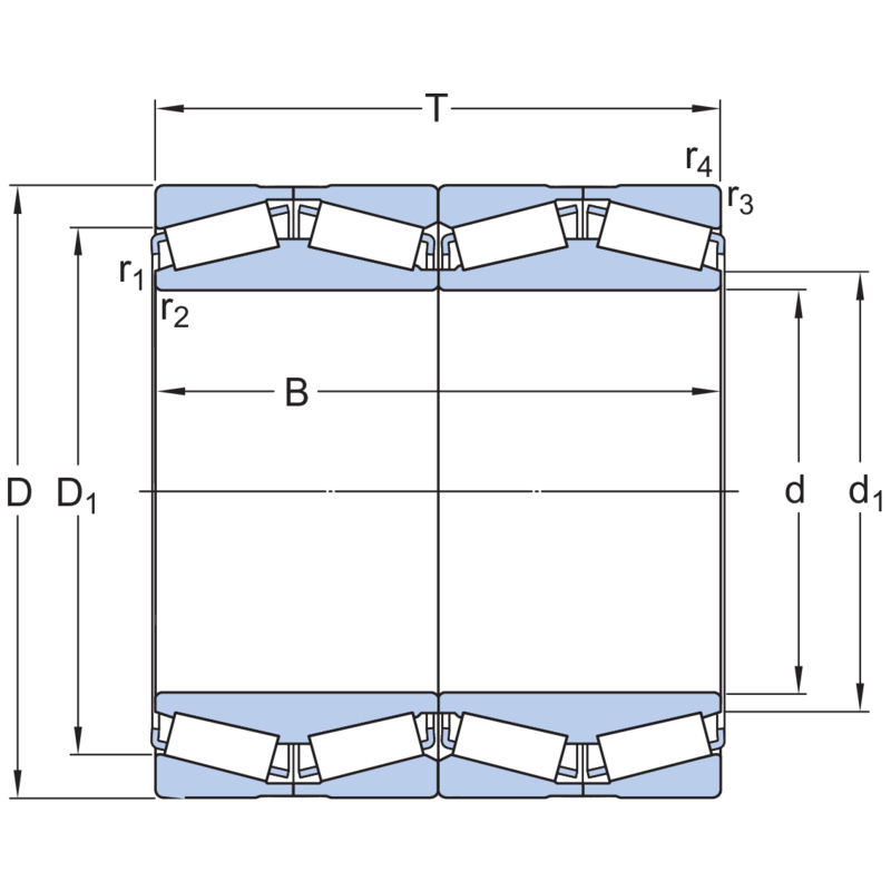 SKF BT4-0004G/HA1 Konik Makaralı Rulman Çok Sıralı (Dış Çap 412.65mm - Genişlik 266,70 mm)