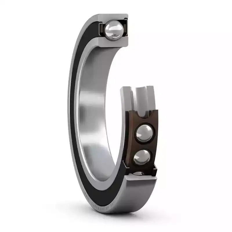 SKF S7208 CDGA/P4A Eğik Bilyalı Rulman (Dış Çap 80mm - Genişlik 18mm)