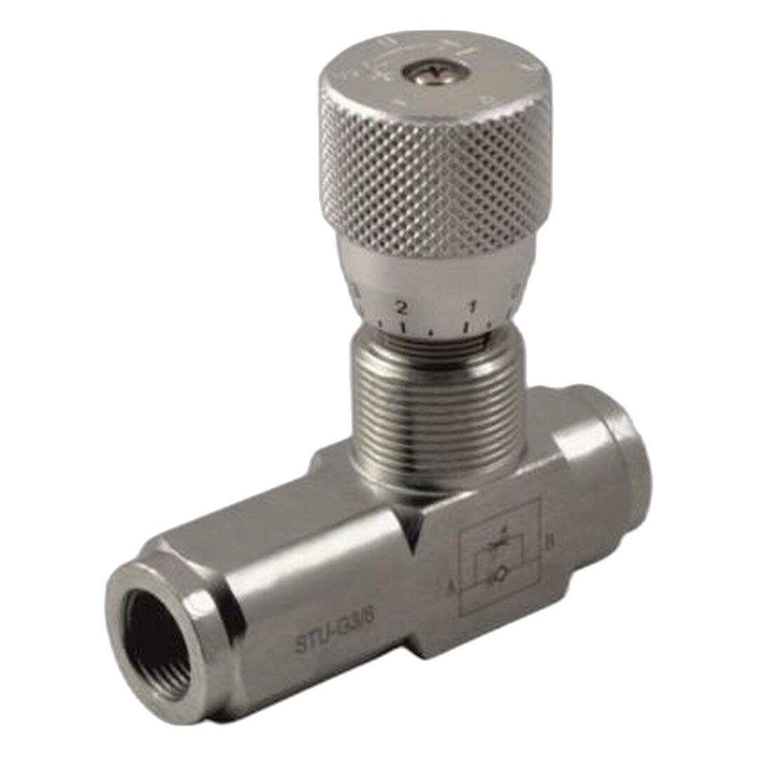 OXİM STU Serisi Çekli Hız Ayar Valfi (Çelik) 1/2'' Pnömatik Valf STU0800