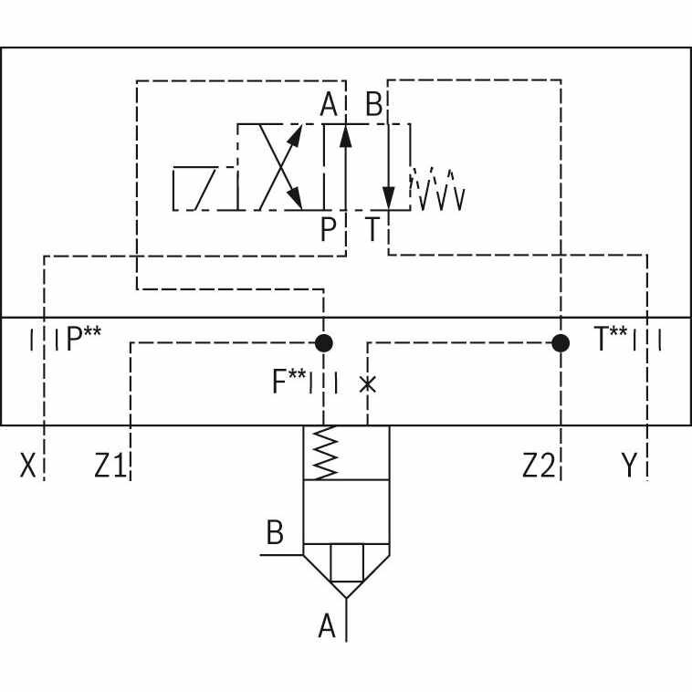 Rexroth R901409949 2 yollu kartuş valfleri Mantık elemanları - yönlü fonksiyon