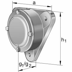 SKF FNL511-B Döküm Yataklı Rulman - 3 Cıvata