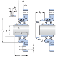 SKF FYTWK 1.1/4 YTH Monteli Üniteler (Genişlik 42,90 mm)