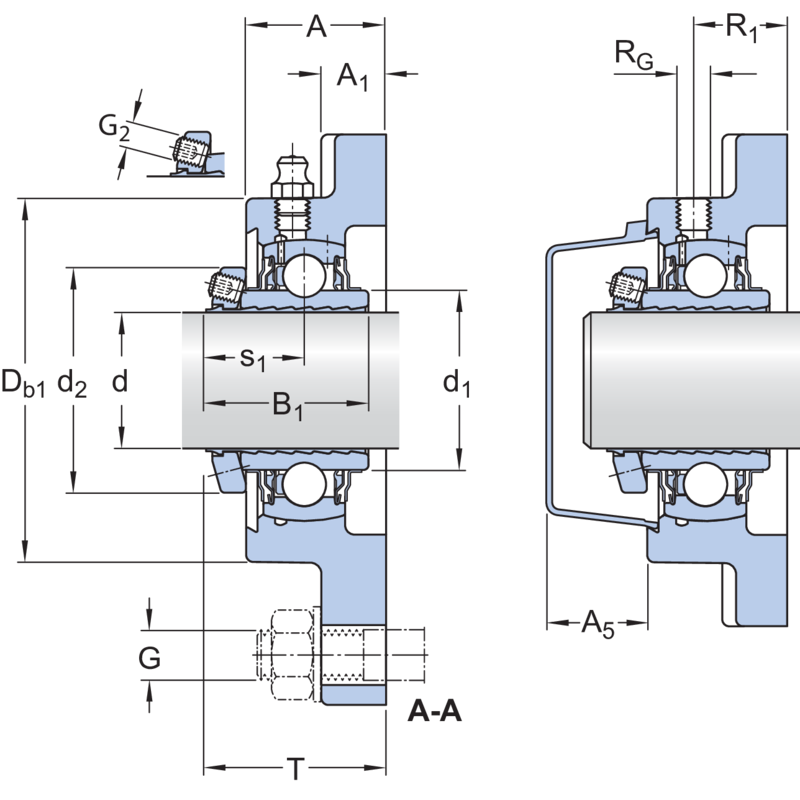 SKF F4B 207-LF-AH Monteli Üniteler (Dış Çap 87.60mm)