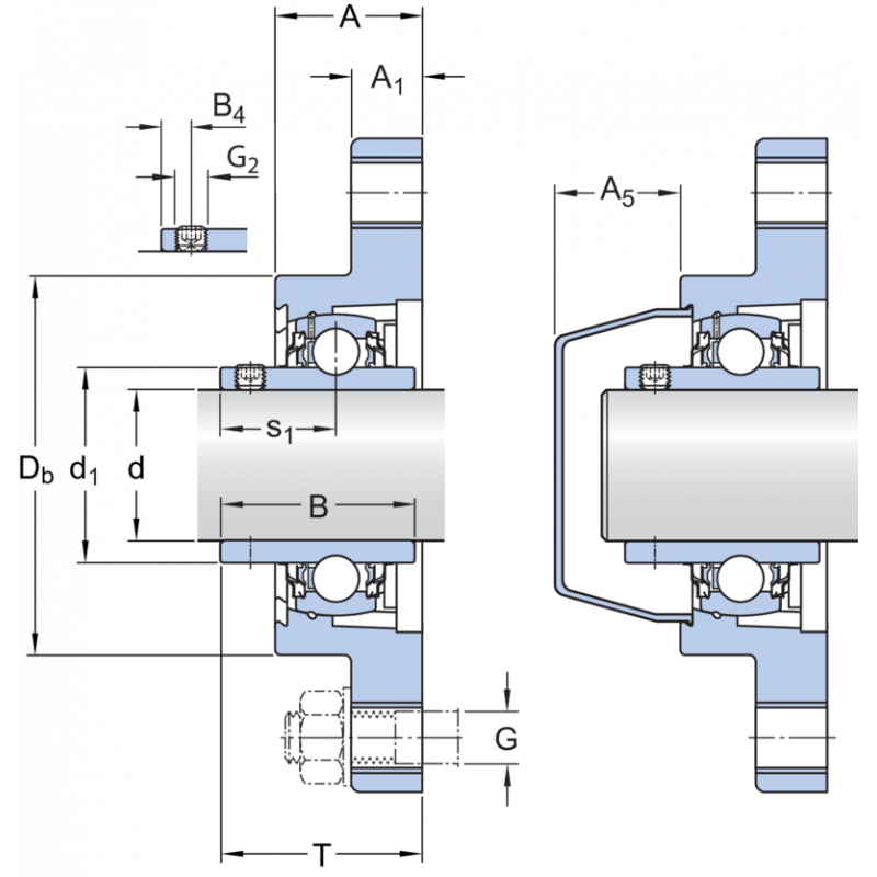 SKF FYTWK1.1/2LTA Monteli Üniteler (Genişlik 49,20 mm)