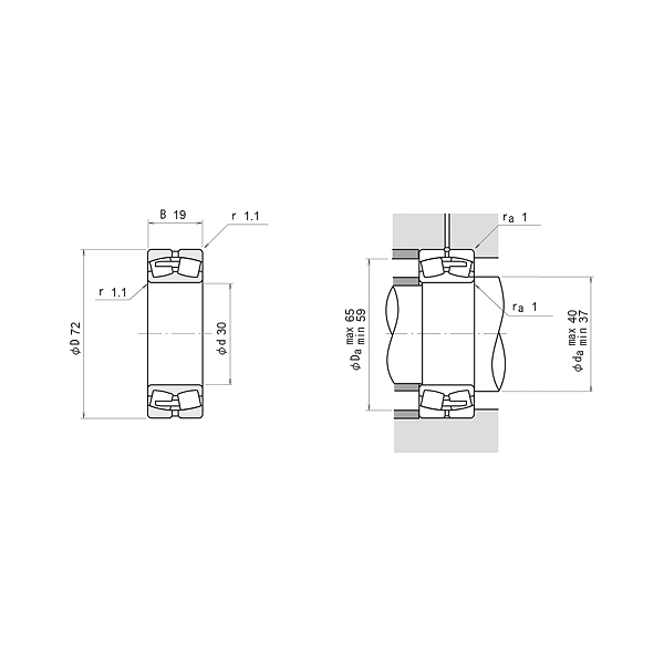 NSK 21306 CD-E4-C3 Oynak makaralı rulmanlar