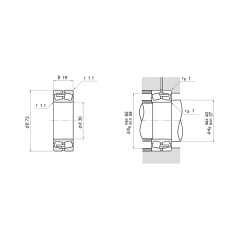 NSK 21306 CD-E4-C3 Oynak makaralı rulmanlar