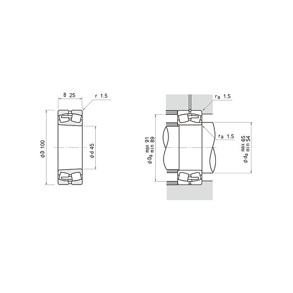 NSK 21309 EA-K-E4 Oynak makaralı rulmanlar