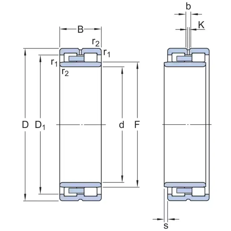 SKF NNU 4926 B/SP Silindirik Makaralı Rulmanlar (Dış Çap 180mm - Genişlik 50mm)