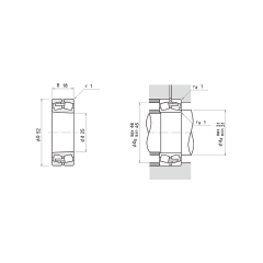 NSK 22205 C-K-E4-C3 Oynak makaralı rulmanlar