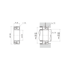 NSK 22211 EA-K-E4 Oynak makaralı rulmanlar
