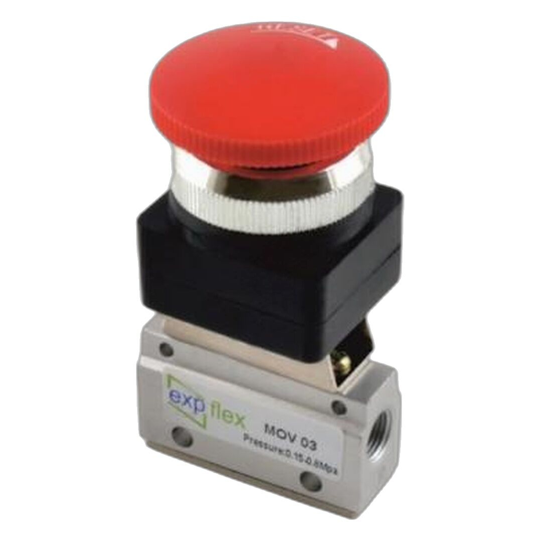 EXPFLEX MOV-03 1/8'' 2 2 Mantar Yay StopN N.K 1/8'' Pnömatik Valf MOV03