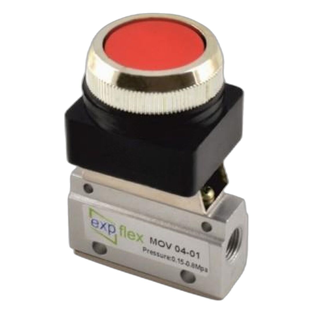EXPFLEX MOV-04-01 1/8'' 2 2 Buton Yay N.K 1/8'' 3-2 Pnömatik Valf MOV04-01