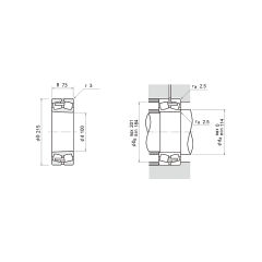NSK 22320-E-CAM-K-E4 Oynak makaralı rulmanlar