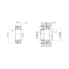 NSK 22215 EA-E4-C3 Oynak makaralı rulmanlar