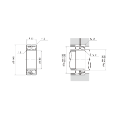 NSK 22216 EA-E4-C4 Oynak makaralı rulmanlar