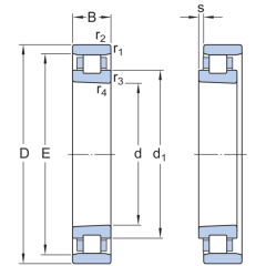 SKF N1019-K TN9/SP Silindirik Makaralı Rulmanlar (Dış Çap 145mm - Genişlik 24 mm)