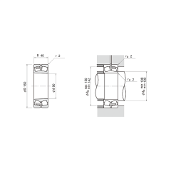 NSK 22218 EA-K-E4-C4 Oynak makaralı rulmanlar