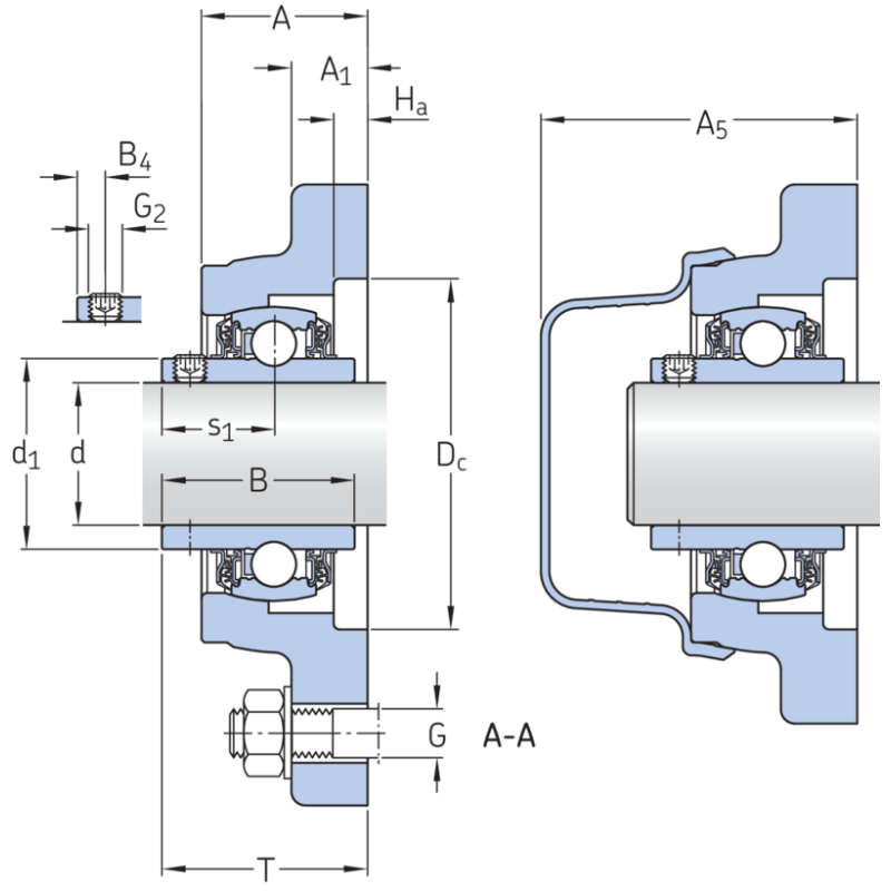 SKF F4BSS 30M-TPSS Monteli Üniteler (Genişlik 38,10 mm)