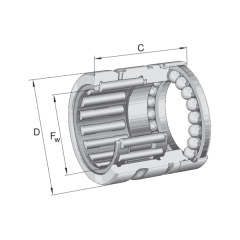 INA NX25Z-XL  Çekilmiş fincan iğneli rulman Rulman
