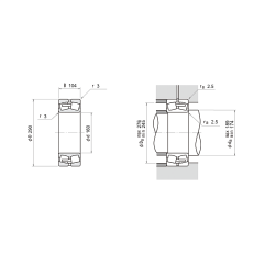 NSK 23232 C-E4-C3 Oynak makaralı rulmanlar