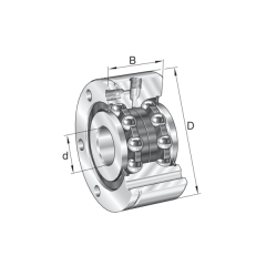 INA ZKLF1255-2RS  Eksenel eğik bilyalı Rulman