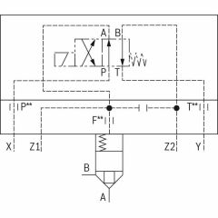 Rexroth R900923100 2 yollu kartuş valfleri Mantık elemanları - yönlü fonksiyon