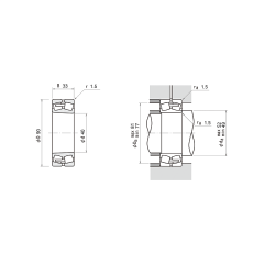 NSK 22308 EA-K-E4-C3 Oynak makaralı rulmanlar