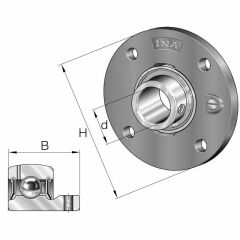SKF FYL25-THR Monteli Üniteler (Dış Çap 95mm - Genişlik 36,7)