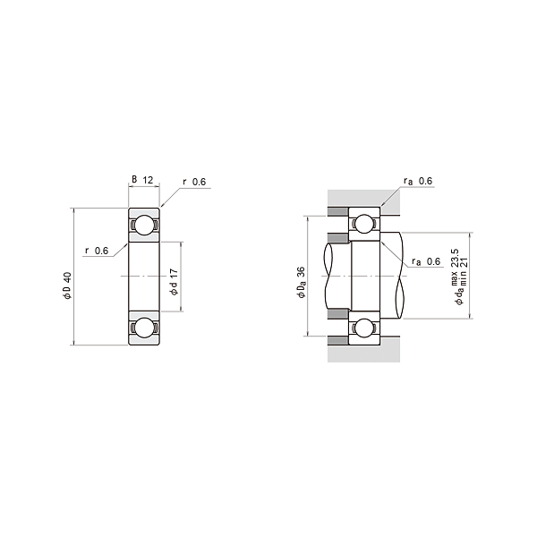 NSK 6203 C4 Sabit bilyalı rulmanlar