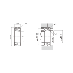 NSK 22312 EA-K-E4-C3 Oynak makaralı rulmanlar