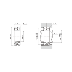 NSK 22314 EA-K-E4 Oynak makaralı rulmanlar