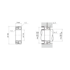 NSK 24122 CAM-E4-C3 Oynak makaralı rulmanlar
