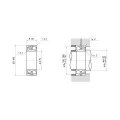 NSK 22315 EA-E4 Oynak makaralı rulmanlar