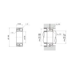NSK 22317 EA-E4 Oynak makaralı rulmanlar