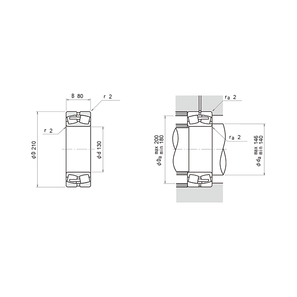 NSK 24126 C-E4-C3 Oynak makaralı rulmanlar