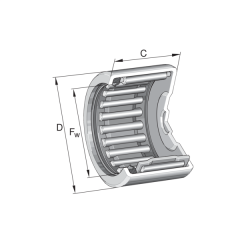 INA BK1414-RS  Çekilmiş fincan iğneli rulman Rulman