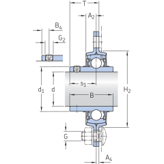 SKF PFT3/4-TF Monteli Üniteler (Dış Çap 91mm - Genişlik 31 mm)