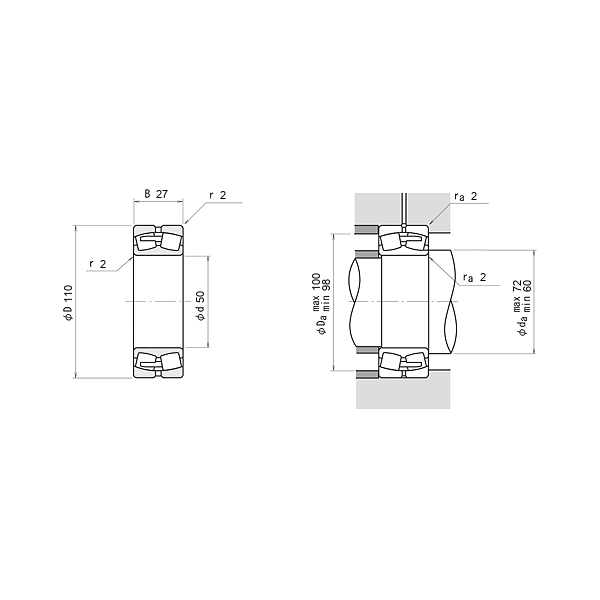NSK 21310 EA-E4-C3 Oynak makaralı rulmanlar