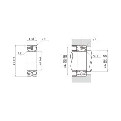 NSK 23028 CD-E4-C3 Oynak makaralı rulmanlar