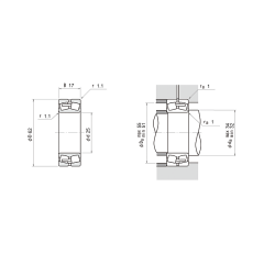NSK 21305CD E4 S11 Oynak makaralı rulmanlar