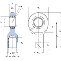 SKF SI 15 ES 2RS Çubuk Uçları (Genişlik 12mm)