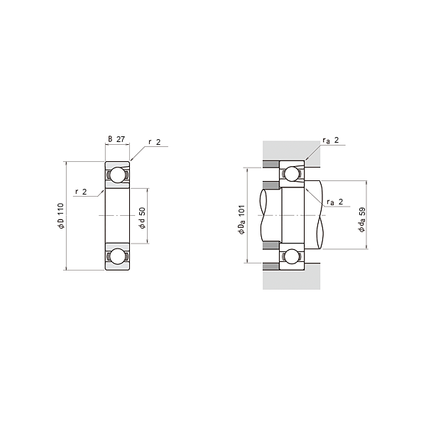 NSK BL310 Sabit bilyalı rulmanlar