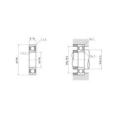 NSK BL209 Sabit bilyalı rulmanlar