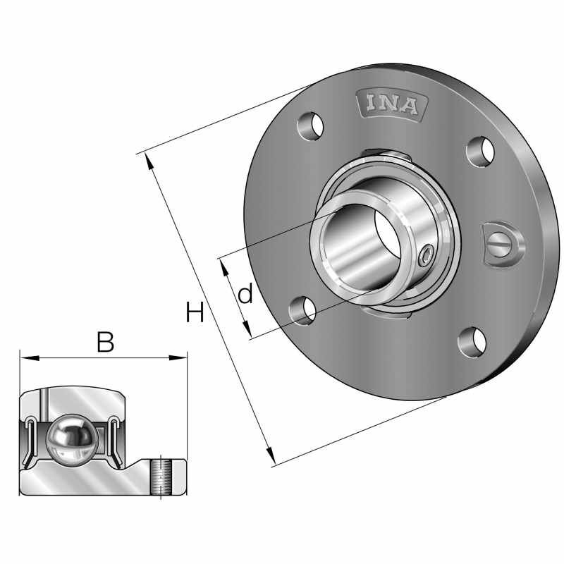 SKF SYKC40-NTR/VE495 Monteli Üniteler (Dış Çap 176mm - Genişlik 48mm)