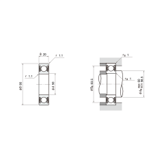 NSK 6210-DDU-C4-E Sabit bilyalı rulmanlar